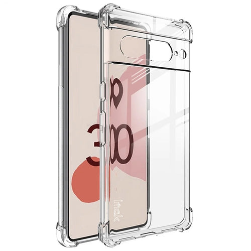 IMAK For Google Pixel 7 Pro 5G Clear TPU Phone Back Cover Four Corner Airbag Drop-proof Case - Transparent - 1
