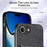 For iPhone 17e / 16e Case with Card Holder Kickstand Leather Phone Back Cover - Black - 6