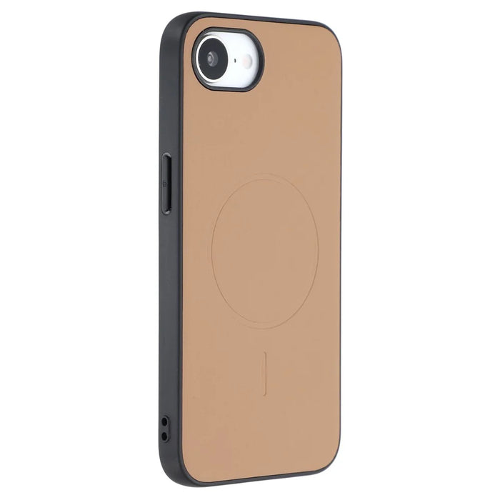 X-LEVEL For iPhone 17e / 16e Case Compatible with MagSafe PC+TPU+PU Phone Back Cover - Desert Gold - 1