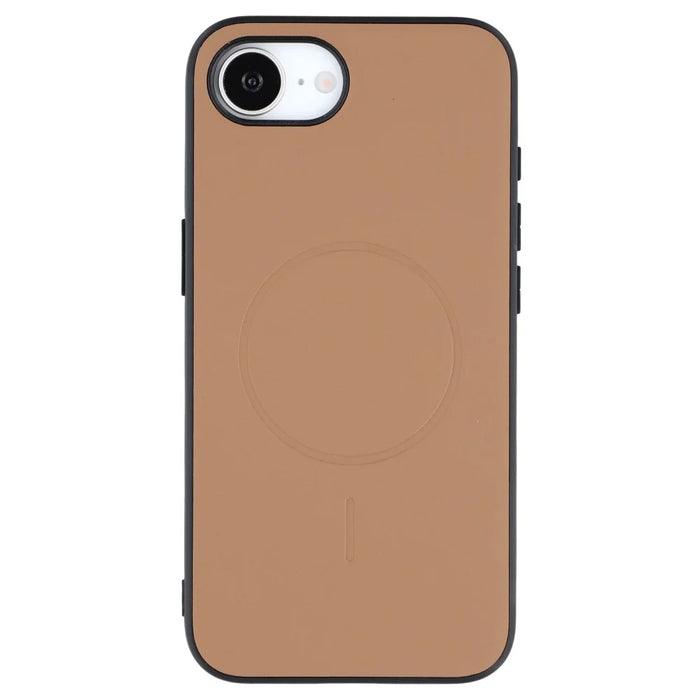 X-LEVEL For iPhone 17e / 16e Case Compatible with MagSafe PC+TPU+PU Phone Back Cover - Desert Gold - 4