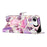 For iPhone 17e / 16e Wallet Case PU Leather Pattern Printing Stand Phone Cover with Strap - Purple Flowers - 4