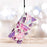 For iPhone 17e / 16e Wallet Case PU Leather Pattern Printing Stand Phone Cover with Strap - Purple Flowers - 7