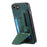 For iPhone 17e / 16e Case with Card Slot Kickstand Retro Leather Back Cover - Green - 3