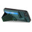 For iPhone 17e / 16e Case with Card Slot Kickstand Retro Leather Back Cover - Green - 4
