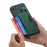 For iPhone 17e / 16e Case with Card Slot Kickstand Retro Leather Back Cover - Green - 6