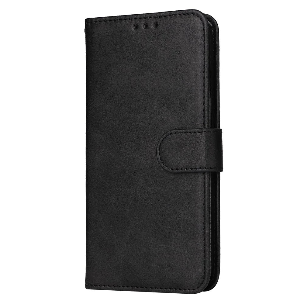 For Samsung Galaxy S25 Edge Case Wallet PU Leather Folio Flip Phone Cover - Black - 4