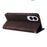 For Samsung Galaxy S25 Edge Leather Wallet Cases Skin Touch Phone Cover Stand with Strap - Brown - 4