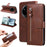 For Realme 14 Pro 5G Case Zipper Wallet Calf Texture PU Leather Phone Cover - Brown - 5