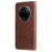 For Realme 14 Pro 5G Case Zipper Wallet Calf Texture PU Leather Phone Cover - Brown - 7