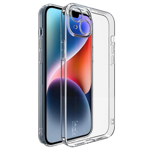 IMAK UX-5 Series for iPhone 14 Plus Anti-fingerprint TPU Phone Case Super Slim Anti-dust Phone Back Cover - Transparent - 1