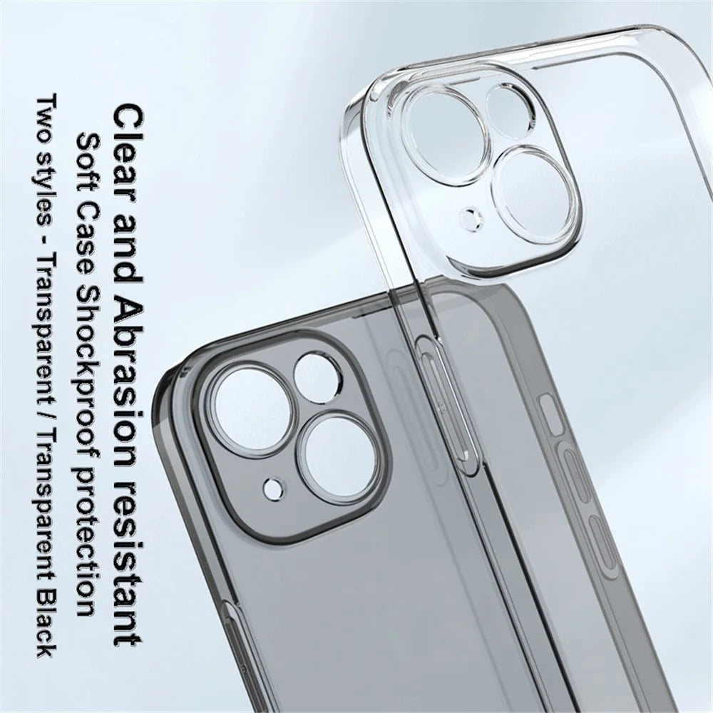 IMAK UX-5 Series for iPhone 14 Plus Anti-fingerprint TPU Phone Case Super Slim Anti-dust Phone Back Cover - Transparent - 3