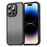For iPhone 14 Pro Case Drop Proof Airbags Frosted Translucent PC + TPU Phone Back Cover - Black - 1