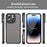 For iPhone 14 Pro Case Drop Proof Airbags Frosted Translucent PC + TPU Phone Back Cover - Black - 3