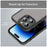 For iPhone 14 Pro Case Drop Proof Airbags Frosted Translucent PC + TPU Phone Back Cover - Black - 7