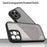 For iPhone 13 Pro Case Drop Proof Airbags Frosted Translucent PC + TPU Phone Back Cover - Black - 5