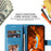 For Samsung Galaxy S25 Edge Case Floral Pattern PU Leather Wallet Stand Phone Cover - Blue - 5