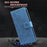 For Samsung Galaxy S25 Edge Case Floral Pattern PU Leather Wallet Stand Phone Cover - Blue - 7