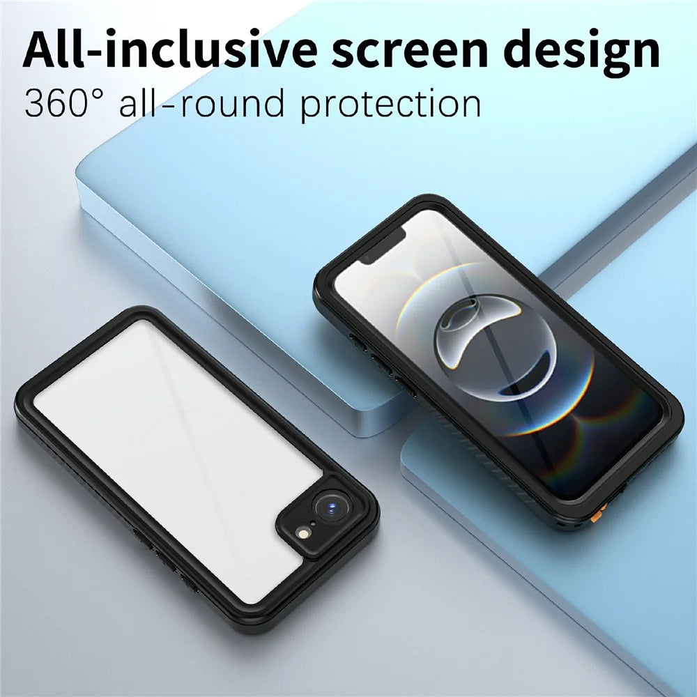 REDPEPPER FS / FM Series For iPhone 17e / 16e Waterproof Case IP68 Shockproof Phone Cover - Black - 2