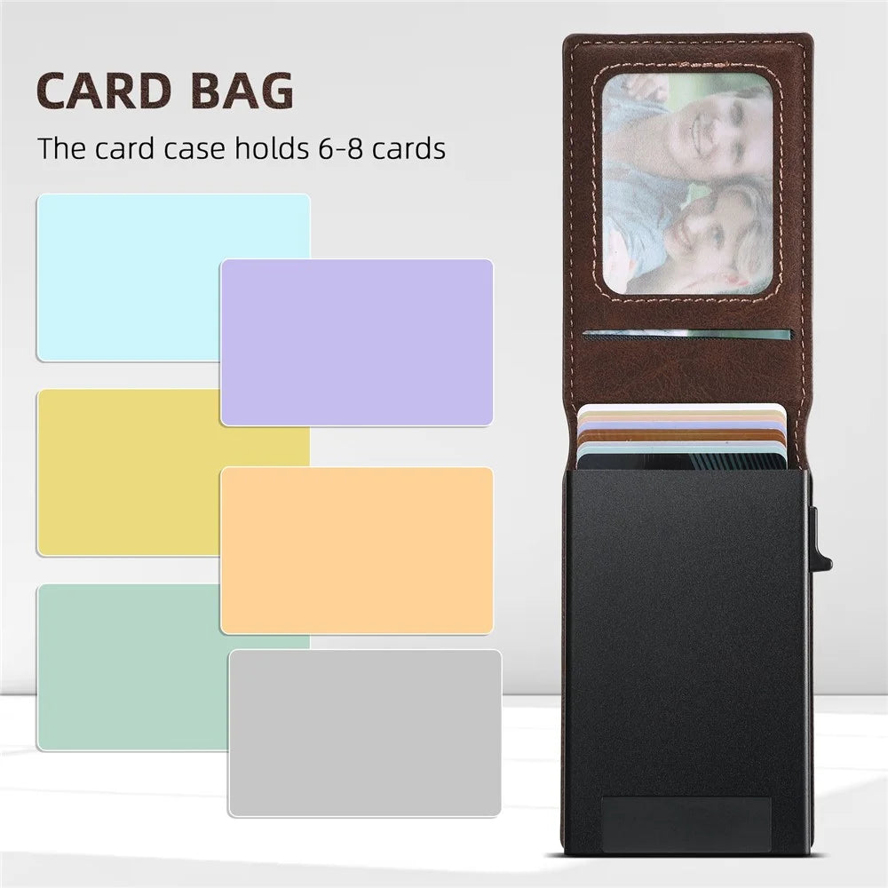SUTENI H19 For Samsung Galaxy S25+ Magnetic Case Card Holder Kickstand Litchi Texture Leather Back Cover - Brown - 6