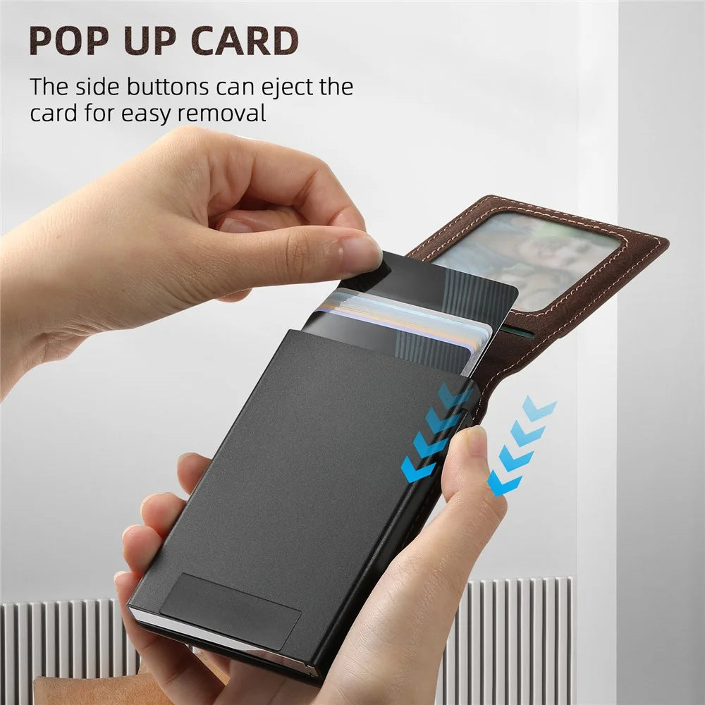 SUTENI H19 For Samsung Galaxy S25 Magnetic Case Card Holder Kickstand Litchi Texture Leather Back Cover - Black - 5