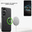 SUTENI H19 For Samsung Galaxy S24+ Magnetic Case Card Holder Kickstand Litchi Texture Leather Back Cover - Black - 5