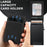 SUTENI H19 For Samsung Galaxy S24+ Magnetic Case Card Holder Kickstand Litchi Texture Leather Back Cover - Black - 7