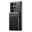 SUTENI H19 For Samsung Galaxy S25 Ultra Magnetic Case Waxy Texture Card Slots Leather Back Phone Cover - Black - 3
