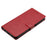 For iPhone 17e / 16e Leather Case Wallet Stand Phone Cover with Handy Strap - Red - 4