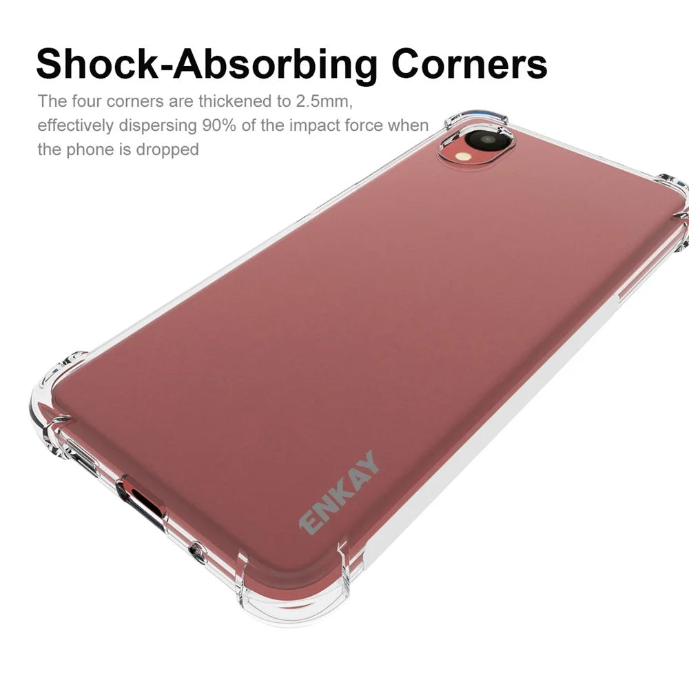 ENKAY HAT PRINCE For Samsung Galaxy A23e / A23 5G (Japanese Version) Soft TPU Air Cushion Clear Phone Case Anti-slip Strip Edge Scratch-Resistant Back Cover - 2