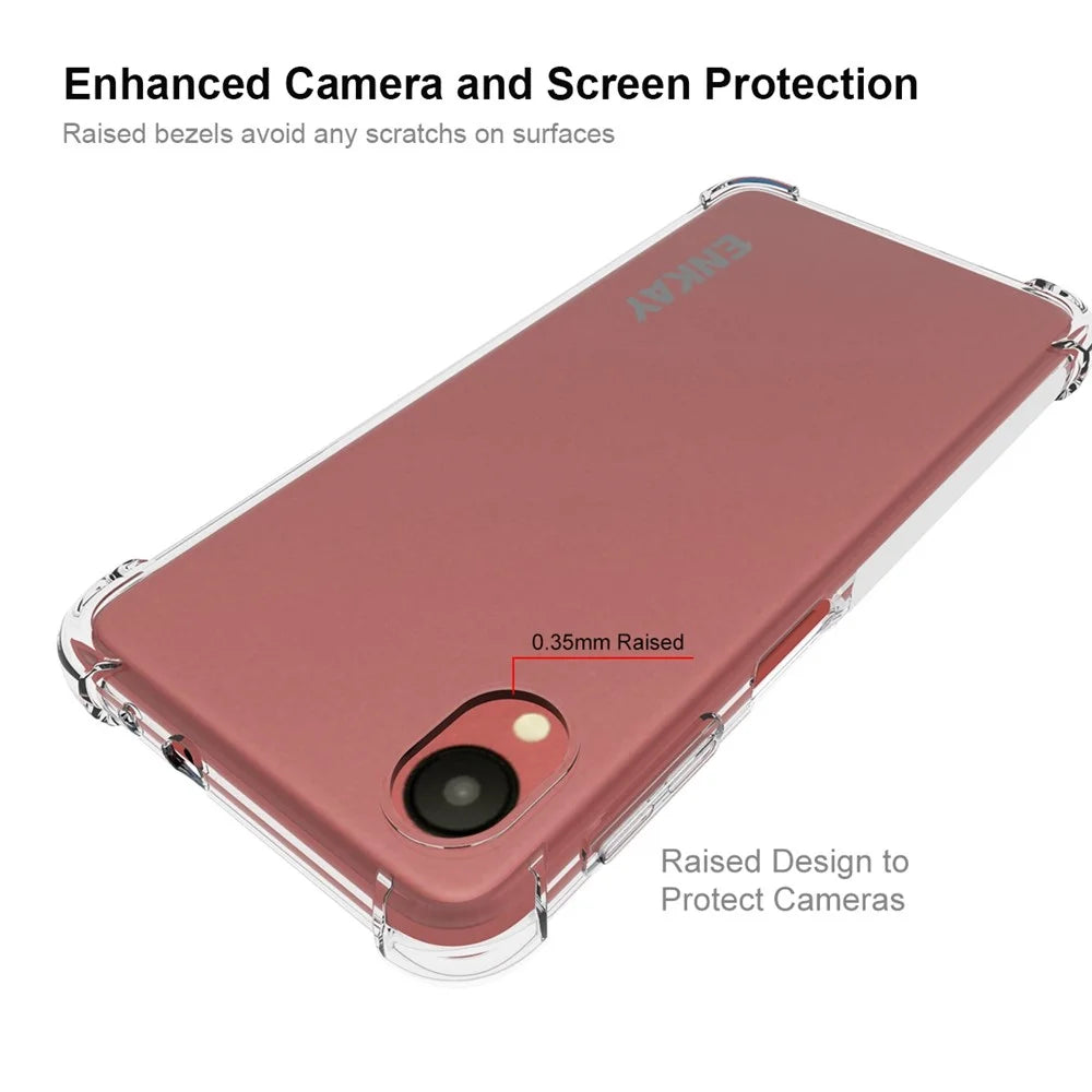 ENKAY HAT PRINCE For Samsung Galaxy A23e / A23 5G (Japanese Version) Soft TPU Air Cushion Clear Phone Case Anti-slip Strip Edge Scratch-Resistant Back Cover - 3
