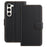 For Samsung Galaxy S23 Leather Case Wallet Stand Solid Color Anti Drop Phone Cover - Black - 1