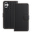For Samsung Galaxy A06 4G Leather Case Wallet Stand Solid Color Anti Drop Phone Cover - Black - 1