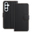 For Samsung Galaxy A26 5G Leather Case Wallet Stand Solid Color Anti Drop Phone Cover - Black - 1