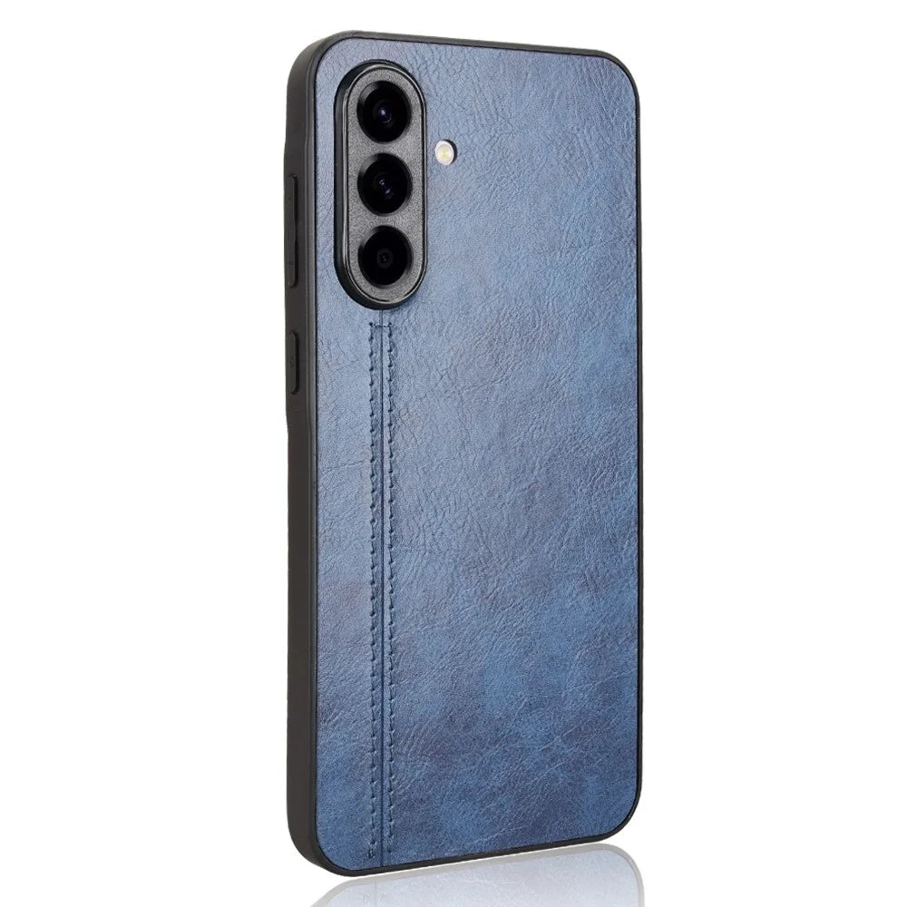 For Samsung Galaxy A56 5G Case Leather + TPU + PC Phone Cover Stitching Line - Blue - 1