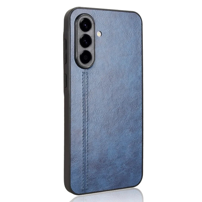 For Samsung Galaxy A56 5G Case Leather + TPU + PC Phone Cover Stitching Line - Blue - 1
