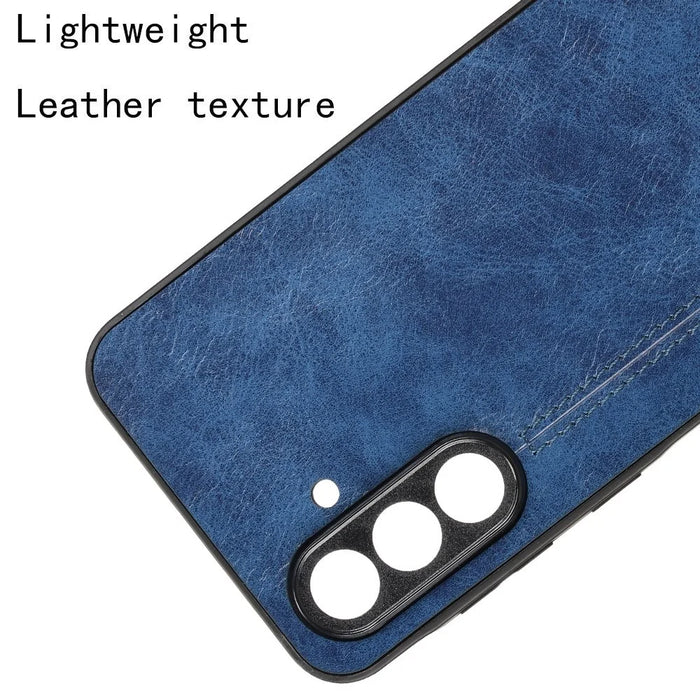 For Samsung Galaxy A56 5G Case Leather + TPU + PC Phone Cover Stitching Line - Blue - 3