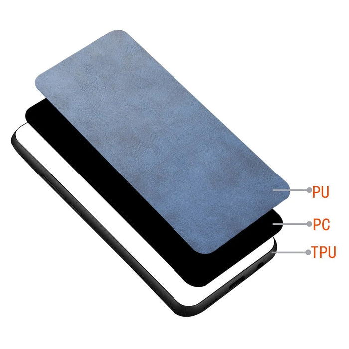 For Samsung Galaxy A56 5G Case Leather + TPU + PC Phone Cover Stitching Line - Blue - 4
