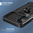 Slide Camera Protection PC + TPU Case for iPhone 14, Kickstand Full Coverage Phone Cover with Tempered Glass Screen Film - Black - 5