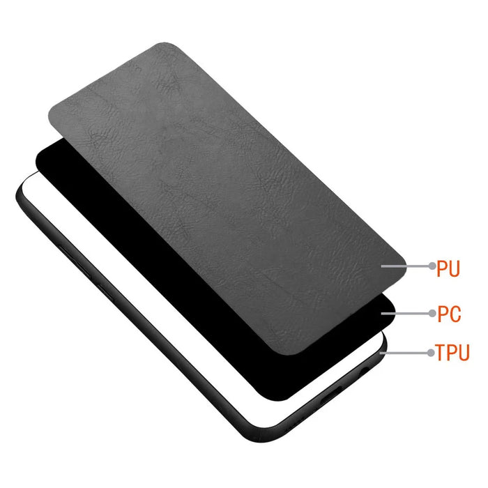 For Samsung Galaxy S25+ Case Leather + TPU + PC Phone Cover Stitching Line - Black - 4