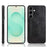 For Samsung Galaxy S25+ Case Leather + TPU + PC Phone Cover Stitching Line - Black - 6