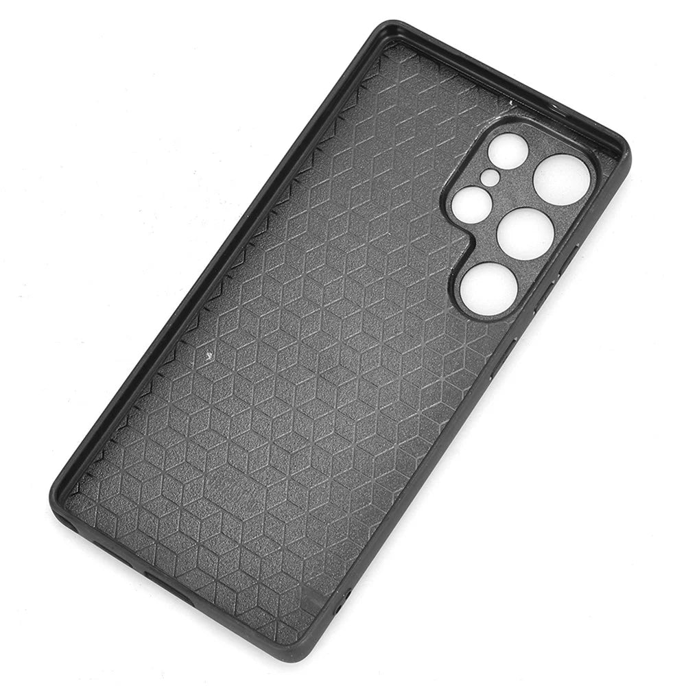 For Samsung Galaxy S25 Ultra Case Leather + TPU + PC Phone Cover Stitching Line - Red - 4