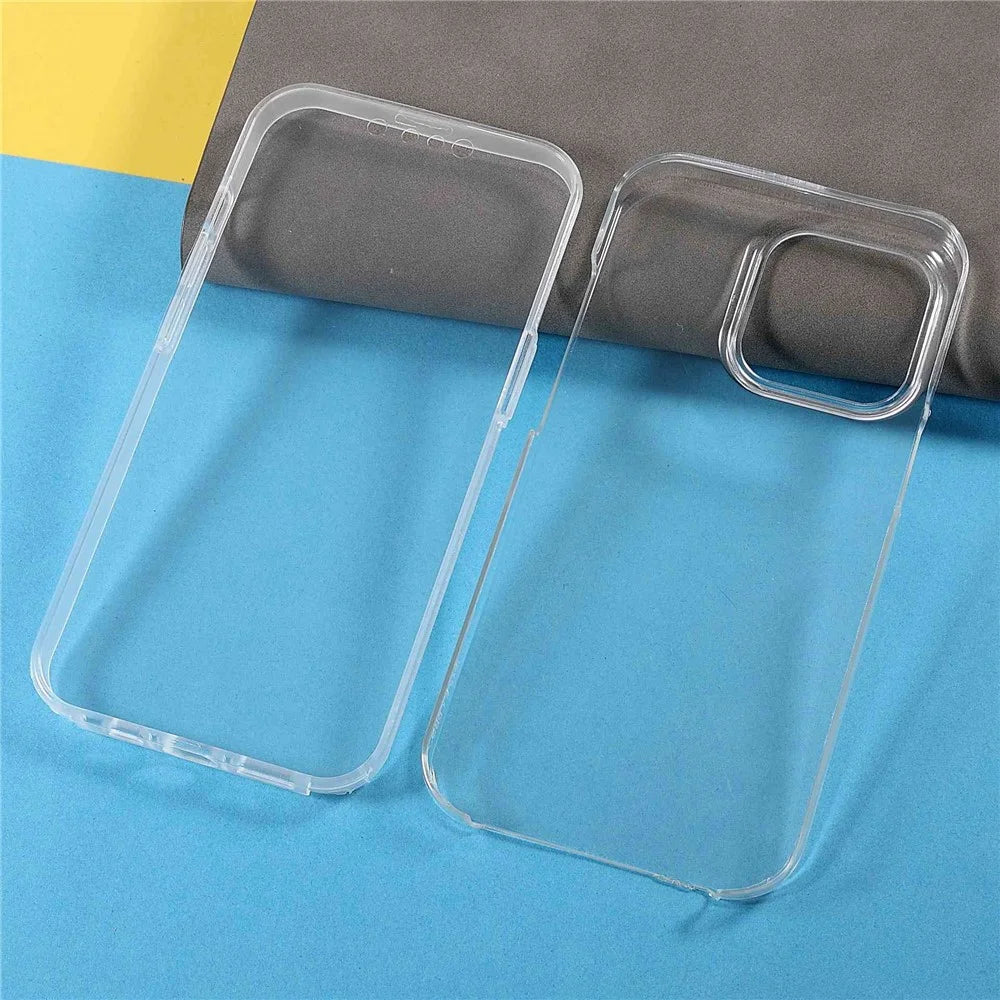 Detachable 2-in-1 TPU + Acrylic Case for iPhone 14 Pro, PET Screen Protector 360 Degree Protection Phone Cover - 2