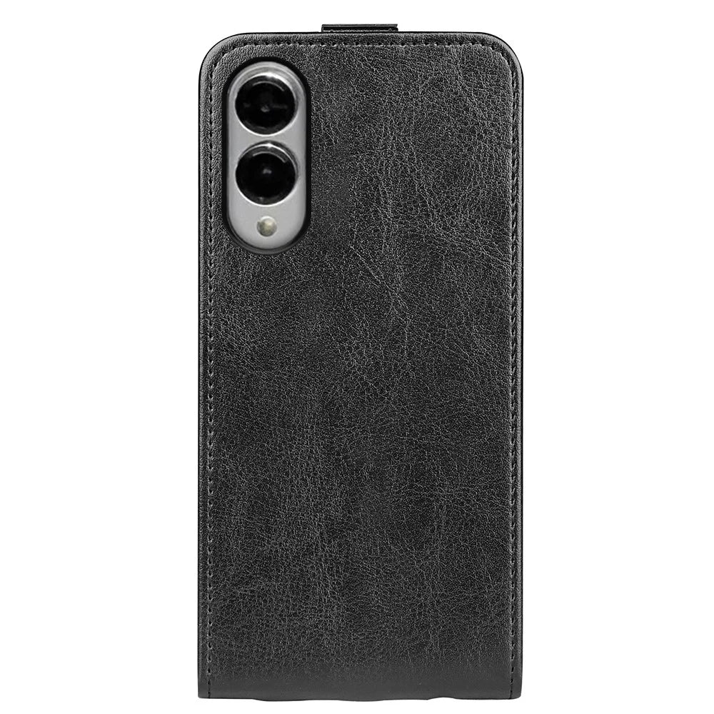 For Samsung Galaxy S25 Edge Case with Card Slots Vertical Flip Leather Phone Cover - Black - 7
