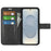 For Samsung Galaxy S25 Edge Stand Case Anti-Scratch Calf Texture Leather Phone Cover - Black - 2
