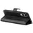 For Samsung Galaxy S25 Edge Stand Case Anti-Scratch Calf Texture Leather Phone Cover - Black - 4