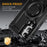For Samsung Galaxy A36 5G Magnetic Case Lens Kickstand PC + TPU Shockproof Phone Cover - Black - 4