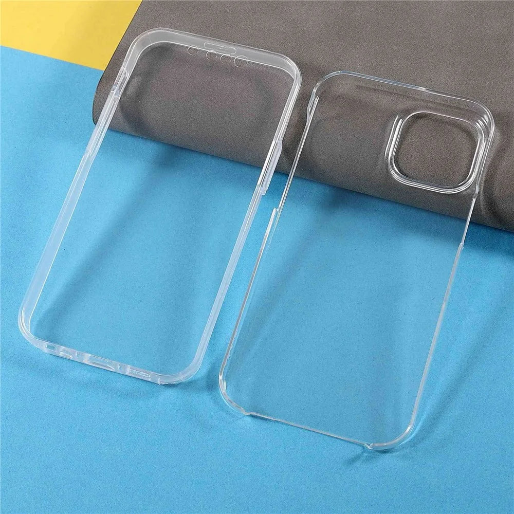 PET Screen Protector Phone Case for iPhone 14 Plus, TPU + Acrylic Detachable 2-in-1 Drop-proof Full Protection Cover - 3