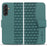 For Samsung Galaxy A36 5G Case Rhombus Pattern Leather Wallet Phone Cover - Green - 1