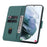 For Samsung Galaxy A36 5G Case Rhombus Pattern Leather Wallet Phone Cover - Green - 2