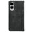 For Samsung Galaxy S25 Edge Case Hidden Magnetic Closure Calf Texture Leather Phone Cover - Black - 5